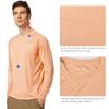 baleaf Men's Sun Protection Shirts UV SPF T-Shirts UPF 50+ Long Sleeve Rash Guard Fishing Running Quick Dry Light Pink Size M view 3