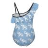 Decorated Elephant Girl's Swimsuit One Piece Ruffle Bathing Suit Swimwear Beachwear 6-7Y110cm view 2