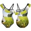 Golf Sport Girl's Swimsuit One Piece Ruffle Bathing Suit Swimwear Beachwear 7-9Y120cm view 3
