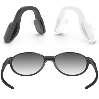 ToughAsNails 2 PCS Standard Fit Replacement Nose Pads Pieces for Oakley Low Key OO9433 54mm Sunglasses Gray&White