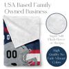 Personalized Throw Blanket for Football Fans - Ships Next Day - Made in USA - Custom Fleece Name Blanket - Ideal for Youth Football Players & Adults (50x60 Fleece - New England) view 2