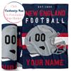 Personalized Throw Blanket for Football Fans - Ships Next Day - Made in USA - Custom Fleece Name Blanket - Ideal for Youth Football Players & Adults (50x60 Fleece - New England) view 3
