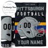 Personalized Throw Blanket for Football Fans - Ships Next Day - Made in USA - Custom Fleece Name Blanket - Ideal for Youth Football Players & Adults (50x60 Fleece - Pittsburgh) view 3