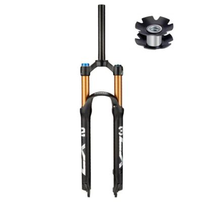ZECHAO 26/27.5/29in Mountain Bike Suspension Forks,120mm Travel 1-1/8" Quick Release 9mm100mm Shoulder Control Shock Absorber Spring Front Fork (Color : Black, Size : 26inch)