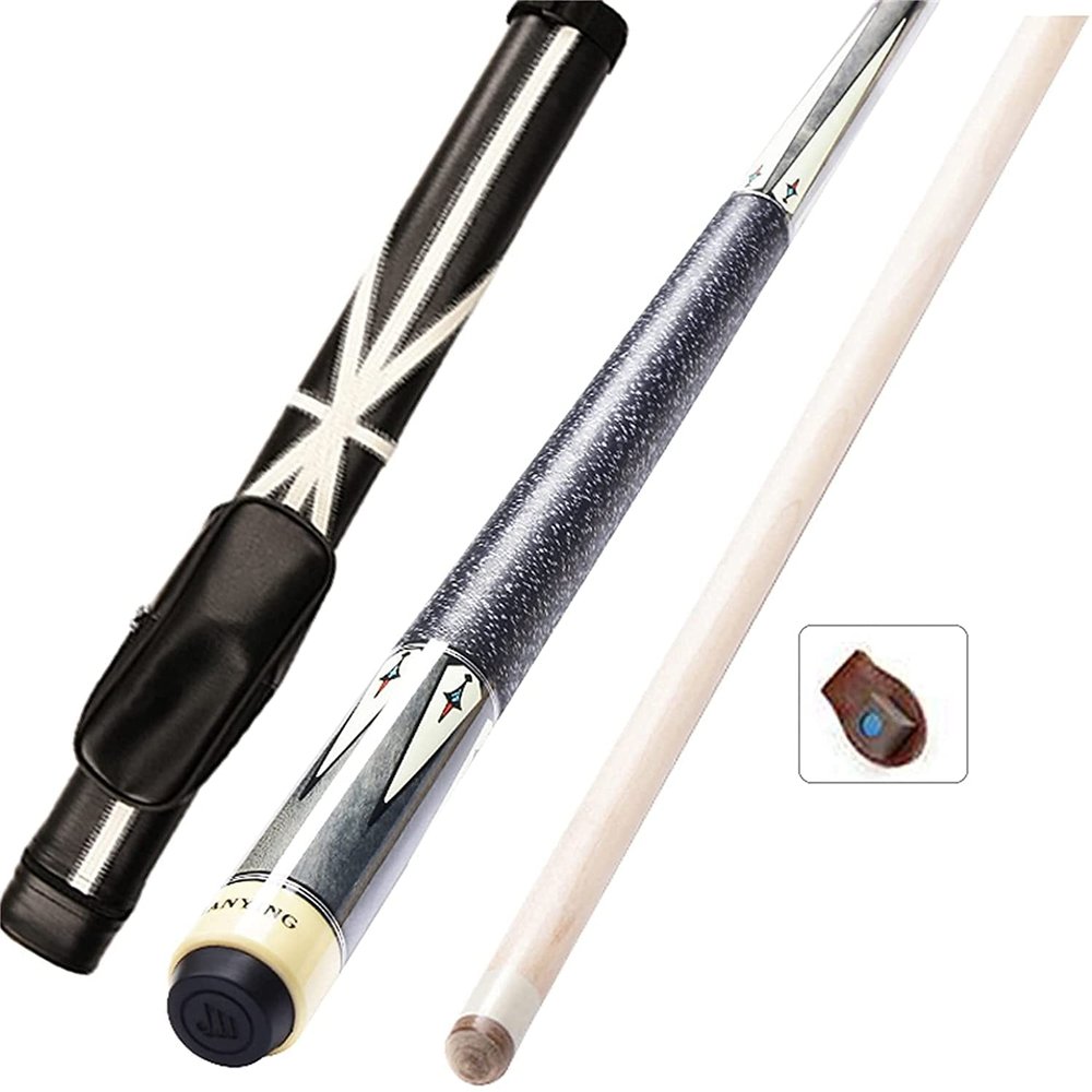 RYGHTTYT Snooker cue Pool cue Single Cue Billiard Pool Cue Maple 58 Inch 19Oz, 1/2 Split Pool Cue,Billiards Stick Adult, Suitable for American Nine-Ball,Cue a with Cylinder(Color:B,Size:13Mm)