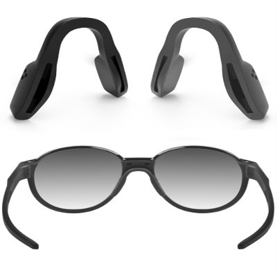 ToughAsNails 2 PCS Low Bridge Fit Replacement Nose Pads Pieces for Oakley Hex Jector OX8032/Hex Jector Aisan Fit OX8174F Glasses Black&Gray