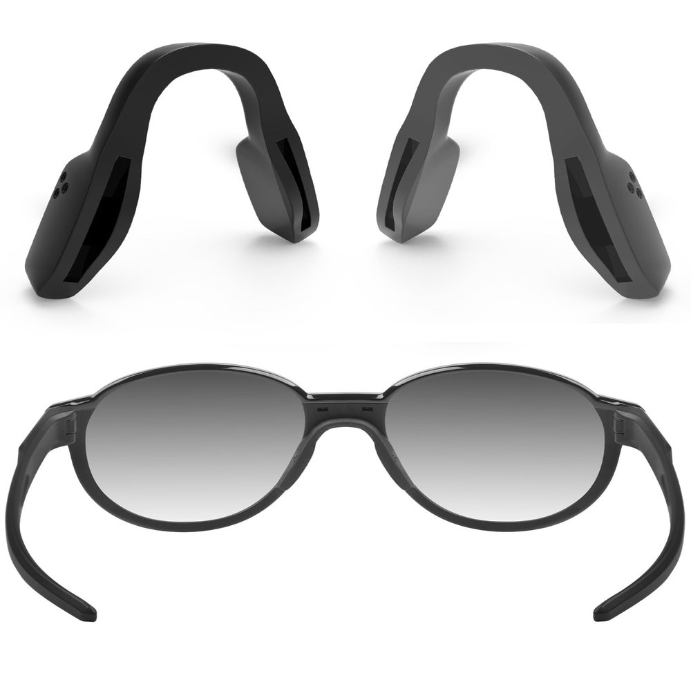 ToughAsNails 2 PCS Low Bridge Fit Replacement Nose Pads Pieces for Oakley Hex Jector OX8032/Hex Jector Aisan Fit OX8174F Glasses Black&Gray