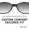 ToughAsNails 2 PCS Low Bridge Fit Replacement Nose Pads Pieces for Oakley Hex Jector OX8032/Hex Jector Aisan Fit OX8174F Glasses Black&Gray view 4