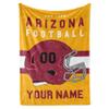 Personalized Throw Blanket for Football Fans - Ships Next Day - Made in USA - Custom Fleece Name Blanket - Ideal for Youth Football Players & Adults (50x60 Fleece - Arizona) view 1