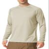 baleaf Men's Sun Protection Shirts UV SPF T-Shirts UPF 50+ Long Sleeve Rash Guard Fishing Running Quick Dry Oatmeal Size XXL view 1