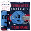 Personalized Throw Blanket for Football Fans - Ships Next Day - Made in USA - Custom Fleece Name Blanket - Ideal for Youth Football Players & Adults (60x80 Sherpa - Tennessee) view 3