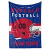 Personalized Throw Blanket for Football Fans - Ships Next Day - Made in USA - Custom Fleece Name Blanket - Ideal for Youth Football Players & Adults (60x80 Sherpa - Buffalo) view 1