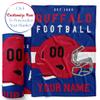 Personalized Throw Blanket for Football Fans - Ships Next Day - Made in USA - Custom Fleece Name Blanket - Ideal for Youth Football Players & Adults (60x80 Sherpa - Buffalo) view 3