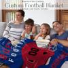 Personalized Throw Blanket for Football Fans - Ships Next Day - Made in USA - Custom Fleece Name Blanket - Ideal for Youth Football Players & Adults (60x80 Sherpa - Buffalo) view 4