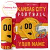 Personalized Throw Blanket for Football Fans - Ships Next Day - Made in USA - Custom Fleece Name Blanket - Ideal for Youth Football Players & Adults (60x80 Fleece - Kansas City) view 3