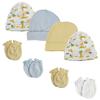 Bambini Baby Boy Infant Caps and Mittens (Pack of 8) NC_0312 by Miracle USA White/Blue