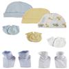 Bambini Baby Boys Caps, Booties and Mittens (Pack of 8) NC_0376 by Miracle USA White/Blue