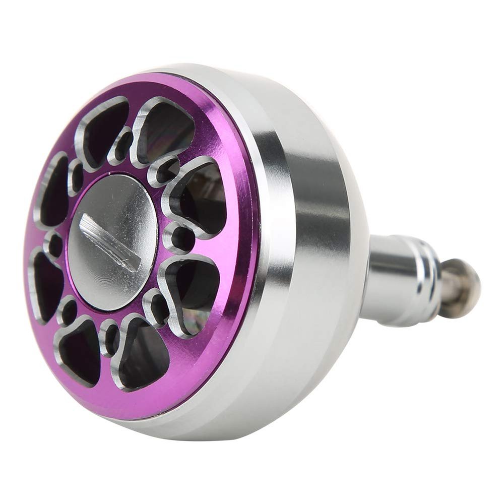 NDNCZDHC 38mm All Metal Non Slip and Wear Resistant Fishing Wheel Handle Reel Replacement Power Knob is Suitable for 2000 to 6000 Spinning Reel(Gun Purple)