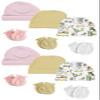 Bambini Boys Girls Caps and Mittens (Pack of 12) NC_0299 by Miracle USA White/Pink