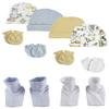 Bambini Baby Boys Caps, Booties and Mittens (Pack of 10) NC_0340 by Miracle USA White/Blue view 1