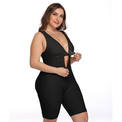 Mluvpxey Bodysuit for Women Waist Trainer Full Body Shapers Plus Size Shapewear Belly Thigh Trimmer Waisttrainer (Color : Black, Size : 5X-Large)