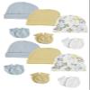 Bambini Baby Boys Caps and Mittens (Pack of 12) NC_0349 by Miracle USA White/Blue view 1