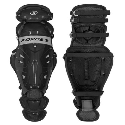 Force3 Pro Gear Catcher Shin Guards with Dupont Kevlar (Intermediate, Black/Gray)