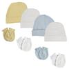 Bambini Baby Boys Caps and Mittens (Pack of 8) NC_0396 by Miracle USA White/Blue view 1
