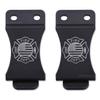 KYDEX Belt Clip for Holsters & Sheaths  (w/Fire Dept. Engraving) - (Fits 1.75in Belts) - (Inside-The-Waistband/IWB) - (USA Made) - (2 Pack) view 1