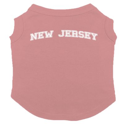 New Jersey - Sports State City School Dog Shirt (Mauve, X-Small)