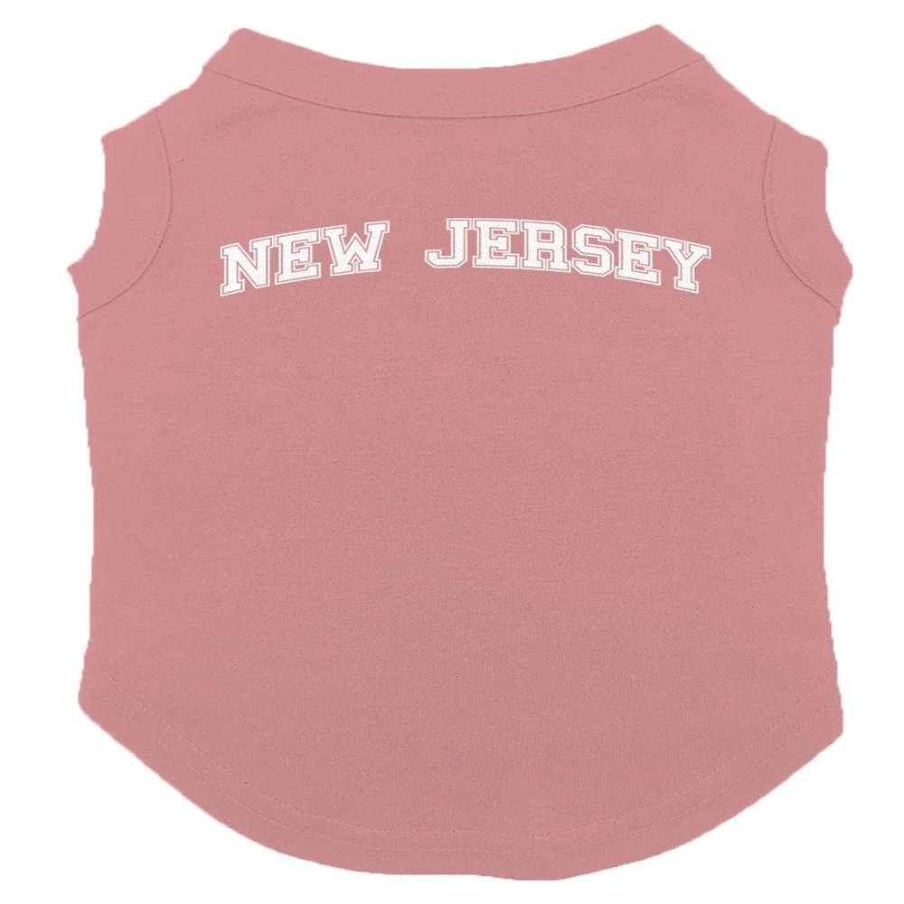 New Jersey - Sports State City School Dog Shirt (Mauve, X-Small)
