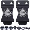KYDEX Belt Clip for Holsters & Sheaths  (w/Fire Dept. Engraving) - (Fits 1.50in Belts) - (Inside-The-Waistband/IWB) - (USA Made) - (w/Mounting Hardware) - (2 Pack) view 1