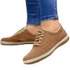 Ladmiple Sneakers For Women Walking Shoes Wide Width Women's Slip On Sneaker Low Top Casual Walking Shoes Classic Comfort Flat Fashion Dressy Casual Summer Lace Up Platform Loafers view 2