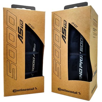 Continental Grand Prix 5000 All Season 700x25 AS TR Black Reflex - Tubeless Ready - Pack of 2 Tires