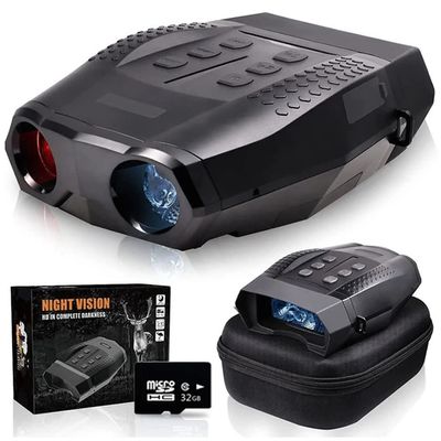 Digital Night Vision Goggles, 1080P Night Vision Binoculars for Total Darkness, 1900FT Infrared Viewing, Infrared Digital Night Vision Binoculars with 32G TF Card and Photos Videos Recorder Function,