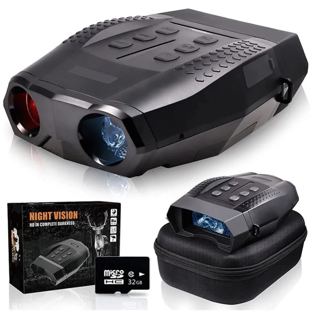 Digital Night Vision Goggles, 1080P Night Vision Binoculars for Total Darkness, 1900FT Infrared Viewing, Infrared Digital Night Vision Binoculars with 32G TF Card and Photos Videos Recorder Function,