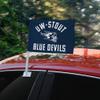 University of Wisconsin - Stout Blue Devils Logo Car Truck Flag with Window Clip On Pole Holder - Left Driver Side view 2