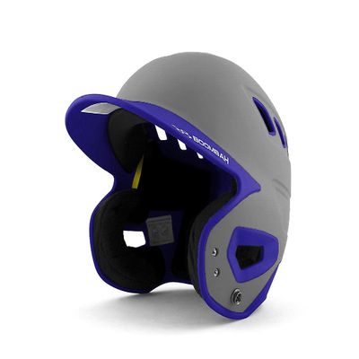 Boombah DEFCON Batting Helmet Gray/Royal Blue NOSCAE - Size Junior 6 1/4" - 7"