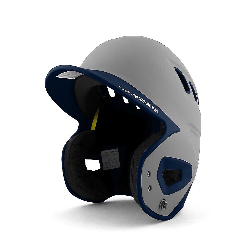 Boombah DEFCON Batting Helmet Gray/Navy NOSCAE - Size Junior 6 1/4" - 7"