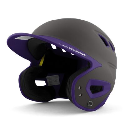 Boombah DEFCON Batting Helmet Charcoal/Purple NOSCAE - Size Senior 7" - 7 3/4"