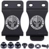 KYDEX Belt Clip for Holsters & Sheaths  (w/Punisher Skull - Just One More Engraving) - (Fits 1.50in Belts) - (Inside-The-Waistband/IWB) - (USA Made) - (w/Mounting Hardware) - (2 Pack) view 1