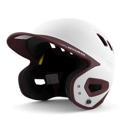 Boombah DEFCON Batting Helmet White/Maroon NOSCAE - Size Senior 7" - 7 3/4"