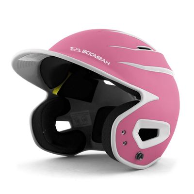 Boombah DEFCON Batting Helmet Sleek Profile Pink/White NOSCAE - Size Junior 6 1/4" - 7"