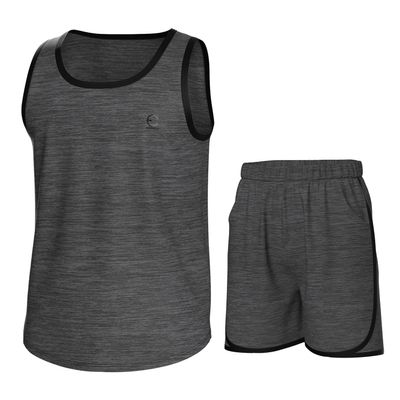 Essenclo Boys Clothing Sets, Boys Athletic Shorts & Sleeveless Shirts, Crew Neck Kids Tank Top Clothes Size 3-16 (2 Pcs Set) - E1001 - Heather Charcoal - 13-14
