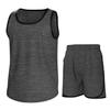 Essenclo Boys Clothing Sets, Boys Athletic Shorts & Sleeveless Shirts, Crew Neck Kids Tank Top Clothes Size 3-16 (2 Pcs Set) - E1001 - Heather Charcoal - 13-14 view 1