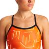 ARENA Puzzled Light Drop Back Women's One Piece Swimsuit for Competitive or Casual Swim, Ladies Bathing Suit view 4