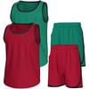 Essenclo Boys Clothing Sets, Athletic Crew Neck Sleeveless T-Shirt and Boys' Short Sets Outfits w/Pockets 4 Pcs - Size 3-16 - E2001 - Set-7-7-8 view 1