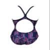 ARENA Women's Swimsuit Puzzled Team Print MaxLife Sports Suit Light Drop Back One Piece Bathing Suit Competition Training Racing Swimwear, Navy/Red Multi, US Size 22 view 3