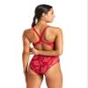 ARENA Women's Swimsuit Puzzled Team Print MaxLife Sports Suit Light Drop Back One Piece Bathing Suit Competition Training Racing Swimwear, Red/Red Multi, US Size 24 view 2