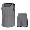 Essenclo Boys Clothing Sets, Boys Athletic Shorts & Sleeveless Shirts, Crew Neck Kids Tank Top Clothes Size 3-16 (2 Pcs Set) - E1001 - Gray - 11-12 view 1